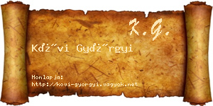 Kövi Györgyi névjegykártya