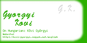 gyorgyi kovi business card